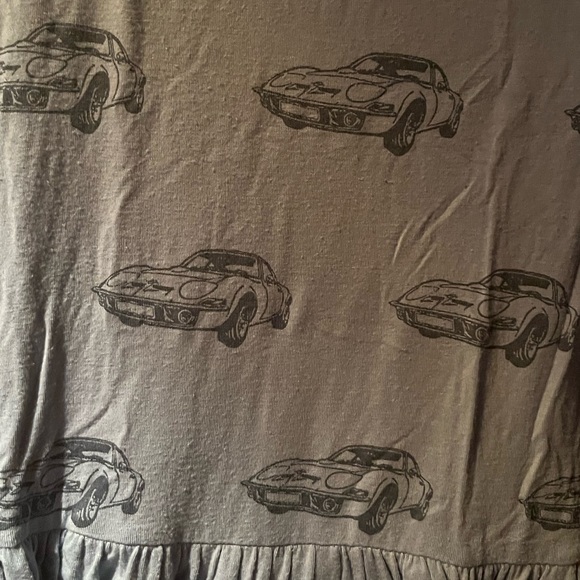 Vintage Kate Quinn Size 3t Blue Vintage Cars Drop Waist Dress Bamboo - Picture 2 of 3